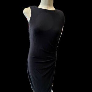 Black Ralph Lauren Bodycon Ruched Lined Dress